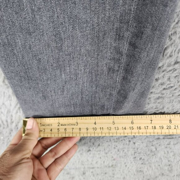 7 For All Mankind Jeans Womens 32 Josefina Gray Stretch Mid Rise Button Fly Luxe - Picture 7 of 16